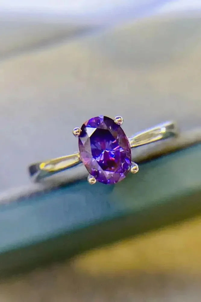 1 Carat Moissanite 4 - Prong Solitaire Ring - Update AvenueRingTrendsi1013007834000421013007834000421 Carat Moissanite 4 - Prong Solitaire RingPurple
