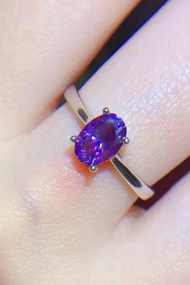 1 Carat Moissanite 4 - Prong Solitaire Ring - Update AvenueRingTrendsi1013007834000421013007834000421 Carat Moissanite 4 - Prong Solitaire RingPurple