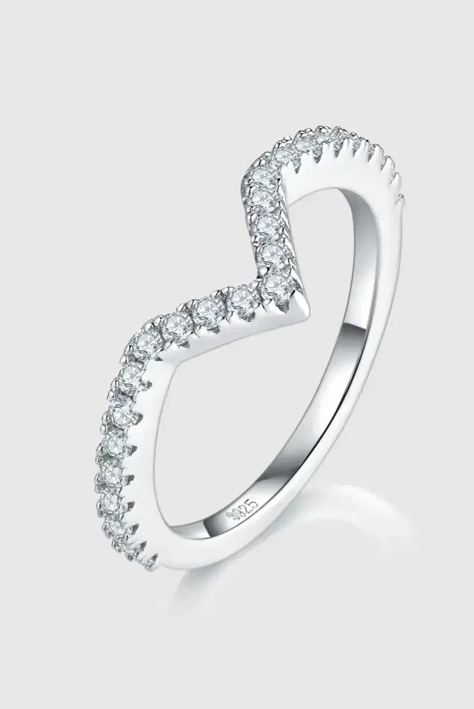 1 Carat Moissanite 925 Sterling Silver Double Layered Ring