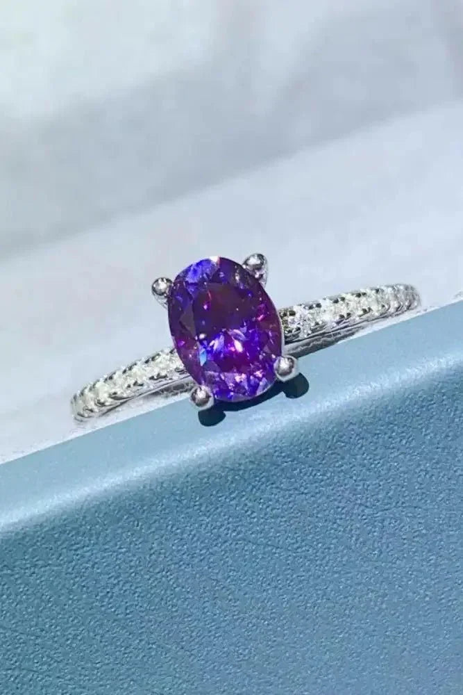 1 Carat Purple Moissanite 4 - Prong Ring - Update AvenueRingTrendsi1013004492844441013004492844441 Carat Purple Moissanite 4 - Prong RingPurple