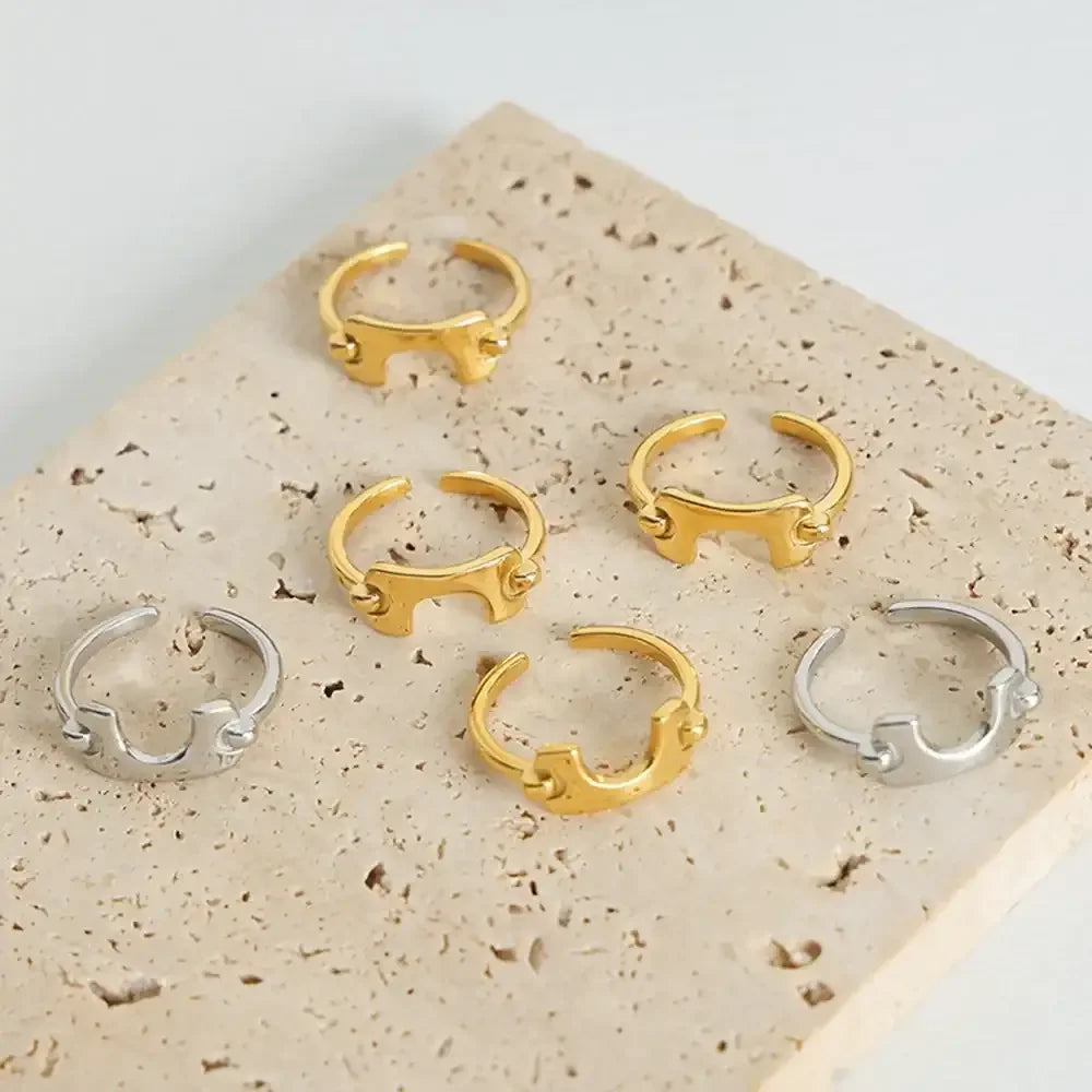 18K Gold-Plated Irregular Open Ring