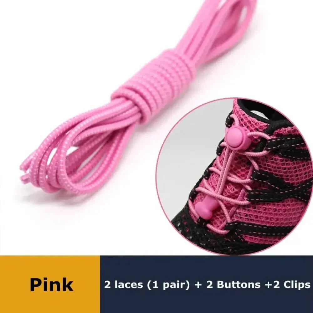 1Pair Shoelaces for Sneaker Elastic No Tie Shoe Laces Stretching Lock Lazy Laces Quick Rubber Shoelace Round Shoestrings - Update AvenueSMATLELF SHOELACE Store14:105214:10521Pair Shoelaces for Sneaker Elastic No Tie Shoe Laces Stretching Lock Lazy Laces Quick Rubber Shoelace Round Shoestrings - Update AvenuesPink
