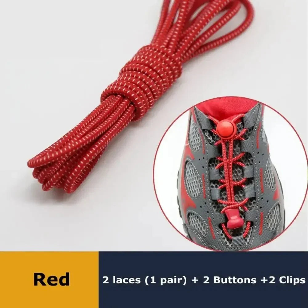 1Pair Shoelaces for Sneaker Elastic No Tie Shoe Laces Stretching Lock Lazy Laces Quick Rubber Shoelace Round Shoestrings - Update AvenueSMATLELF SHOELACE Store14:1014:101Pair Shoelaces for Sneaker Elastic No Tie Shoe Laces Stretching Lock Lazy Laces Quick Rubber Shoelace Round Shoestrings - Update AvenuesRed
