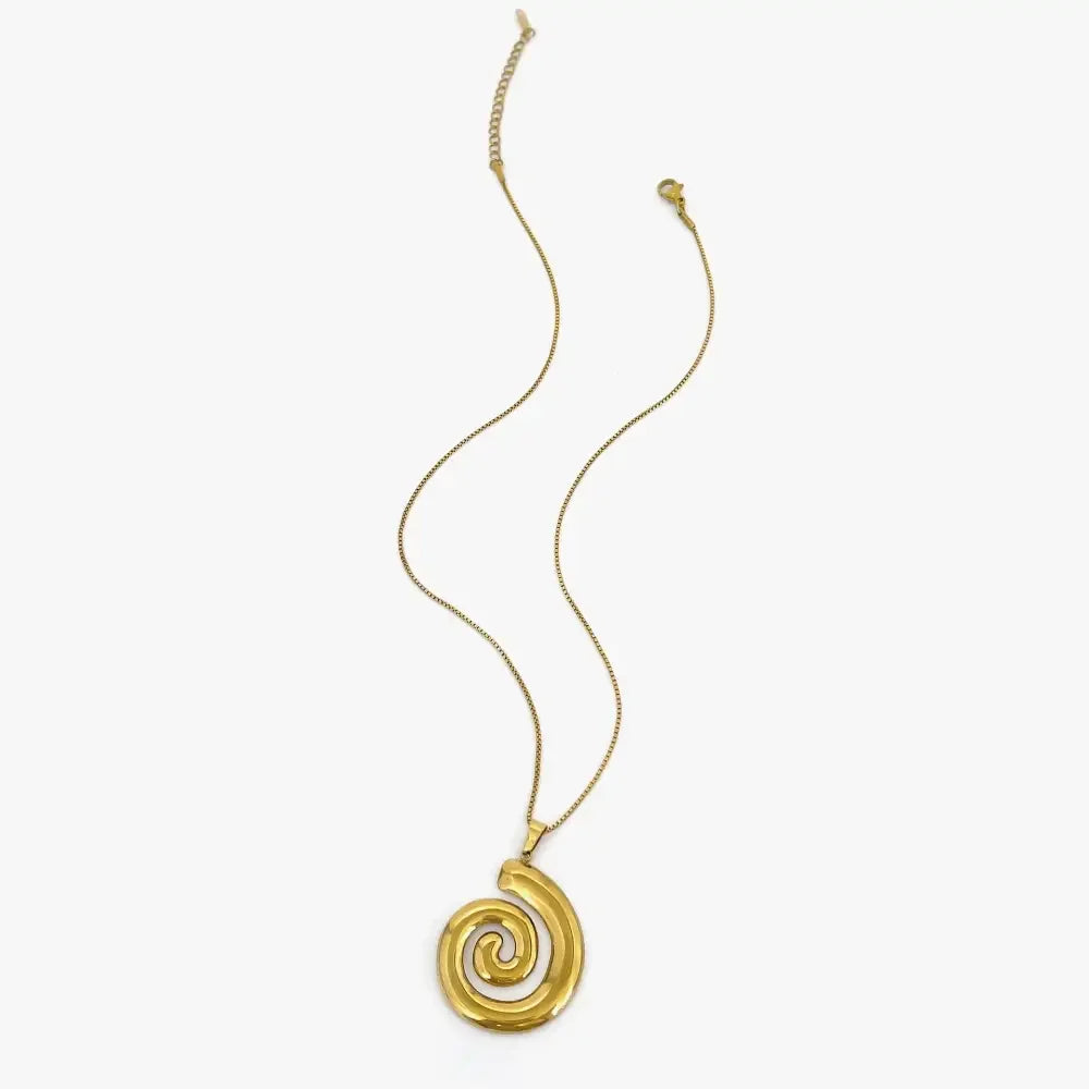 2-Piece 18K Gold-Plated Starfish Spiral Pendant Necklace