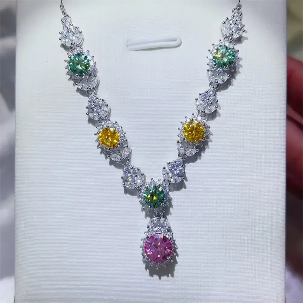 3.5 Carat Moissanite 925 Sterling Silver Necklace