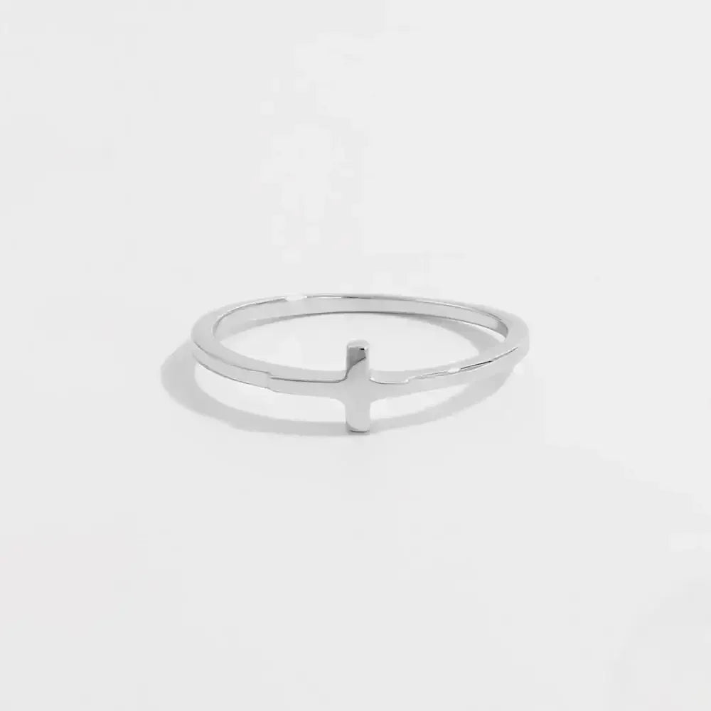 925 Sterling Silver Cross Ring