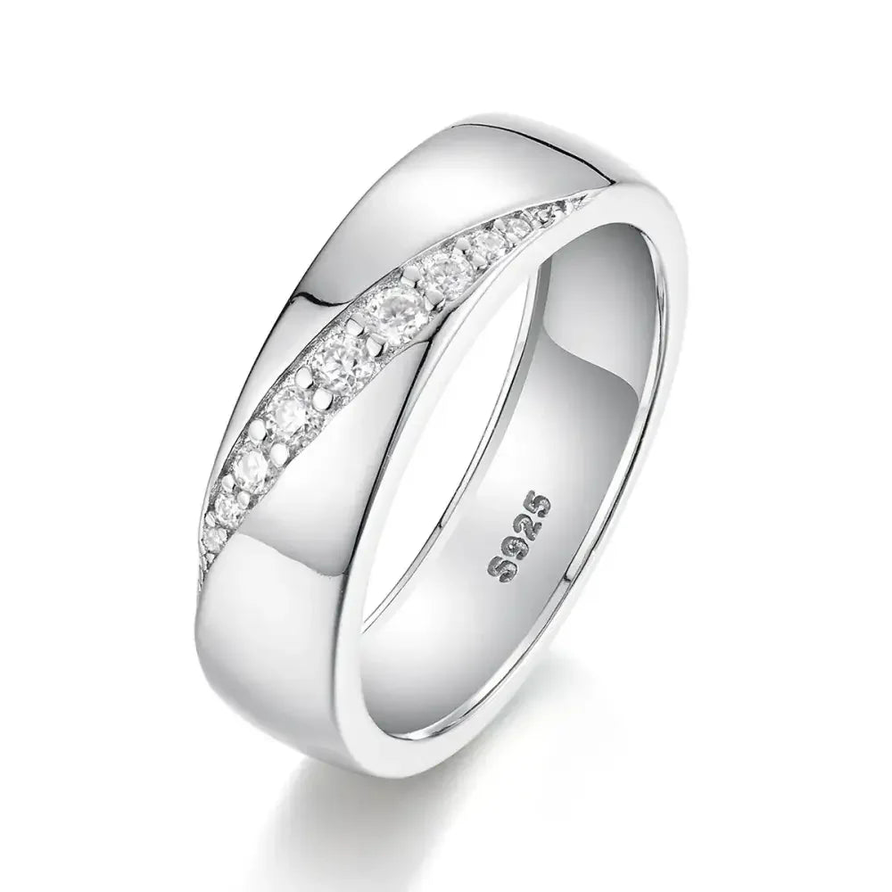 925 Sterling Silver Moissanite Ring