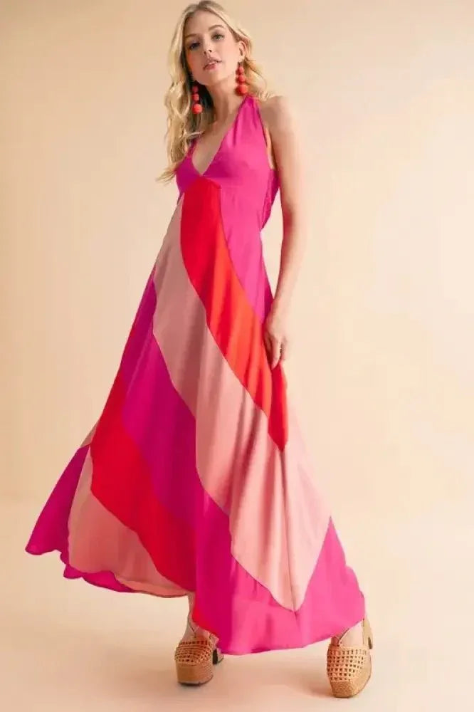 Aemi+Co Color Block Sleeveless Maxi Dress - Update AvenueEffortless Elegance: DressesTrendsi1001004269911261001004269911262de9b08cb2fb4baeaf6db1e601b741da - Max - OriginPINK COMBO