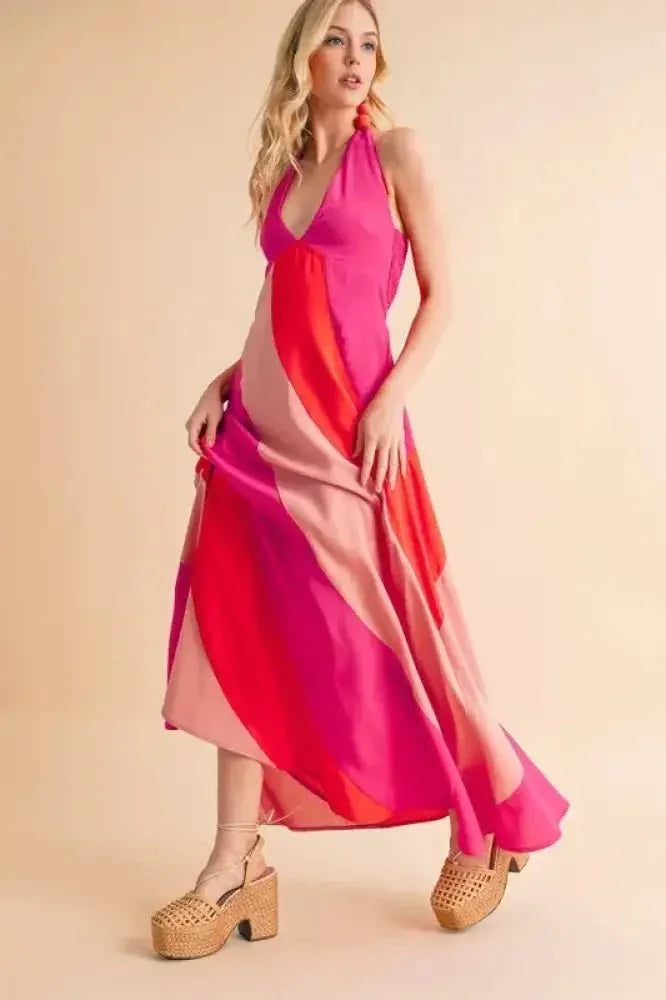Aemi+Co Color Block Sleeveless Maxi Dress - Update AvenueEffortless Elegance: DressesTrendsi100100426991126100100426991126adafc4dee74e443182061e22b17b5b85 - Max - OriginPINK COMBO