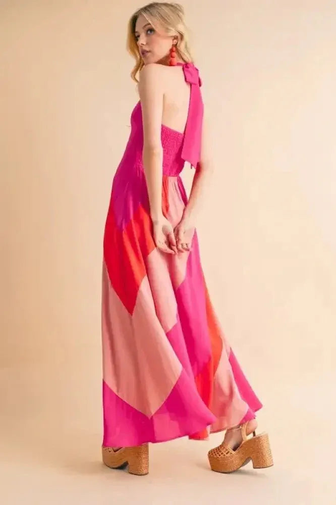 Aemi+Co Color Block Sleeveless Maxi Dress - Update AvenueEffortless Elegance: DressesTrendsi1001004269911261001004269911269df896ce35564f22923b72537bac2818 - Max - OriginPINK COMBO
