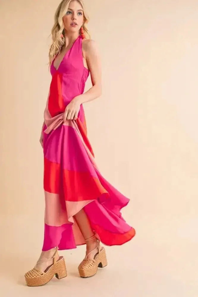 Aemi+Co Color Block Sleeveless Maxi Dress - Update AvenueEffortless Elegance: DressesTrendsi1001004269911261001004269911264a6cced2349f49c6821d047afd7fcbf3 - Max - OriginPINK COMBO