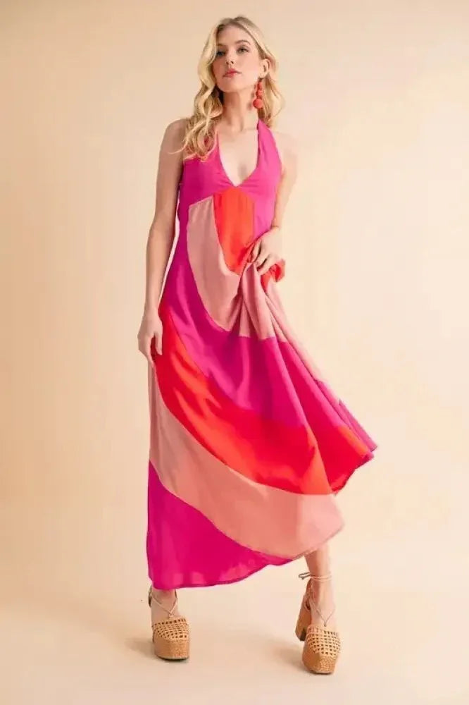 Aemi+Co Color Block Sleeveless Maxi Dress - Update AvenueEffortless Elegance: DressesTrendsi1001004269911261001004269911268c7ccbb4015b45cb9365635e6d8d303b - Max - OriginPINK COMBO