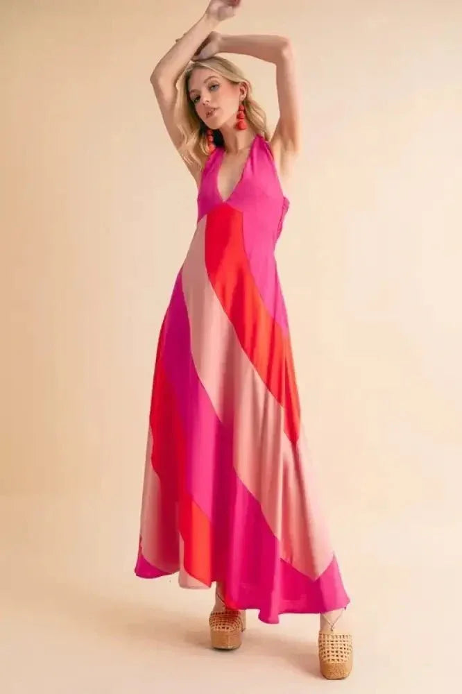 Aemi+Co Color Block Sleeveless Maxi Dress - Update AvenueEffortless Elegance: DressesTrendsi1001004269911261001004269911266cd2b5a243d14083bf95cbc8d9612598 - Max - OriginPINK COMBO