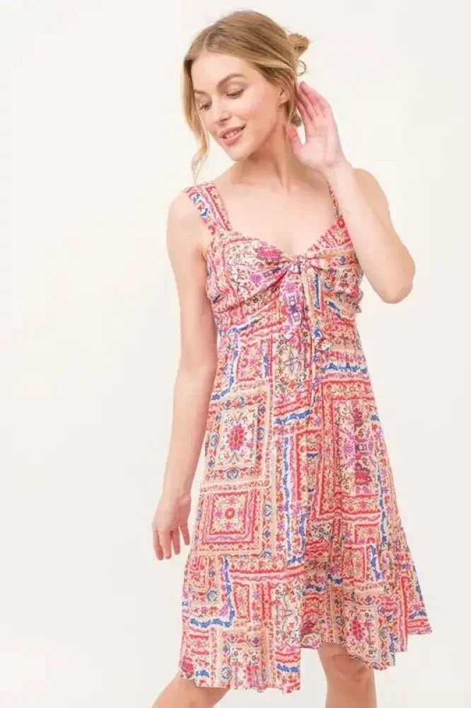 And The Why Tied Front Smocked Back Tiered Boho Printed Dress - Update AvenueEffortless Elegance: DressesTrendsi1001008140818451001008140818451bc96ba1800b4431b045da00530d45bf - Max - OriginRed Multi