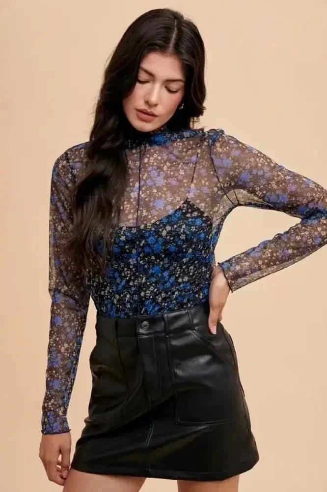 Annie Wear Floral Lettuce Hem Sheer Mesh Top - Update AvenueTrendsi100100498461219100100498461219b7f017db - bf7a - 45a8 - 93a5 - 614e1c5bd06c - MaxBlack/Blue