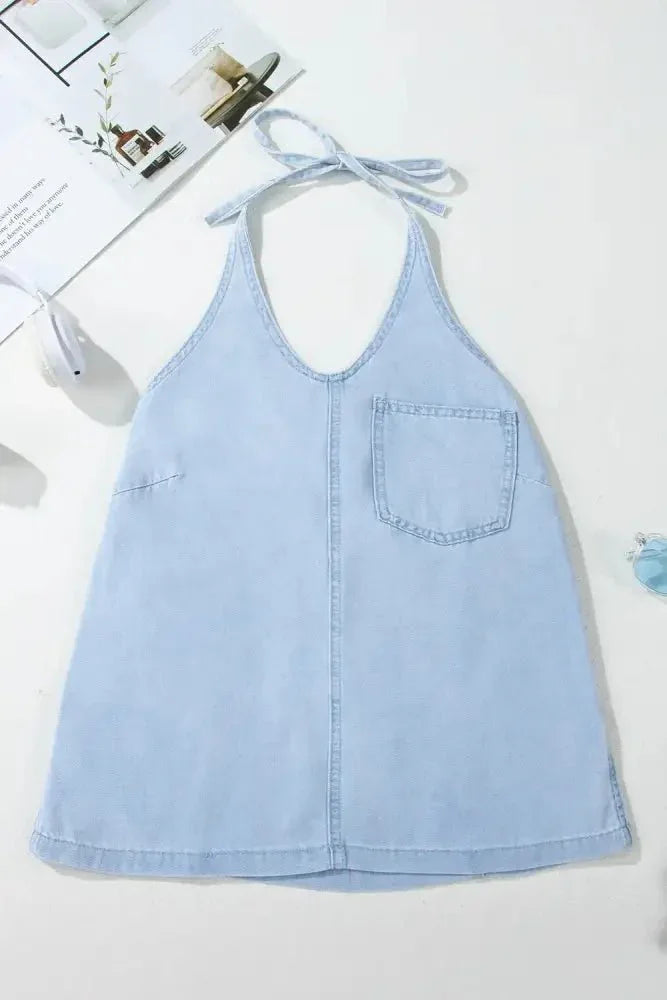 Backless Halter Neck Denim Top - Update AvenueFestival VibesTrendsi100100864693139100100864693139799a46f8 - 7087 - 4b66 - af44 - 1090c3962928 - MaxLight Blue