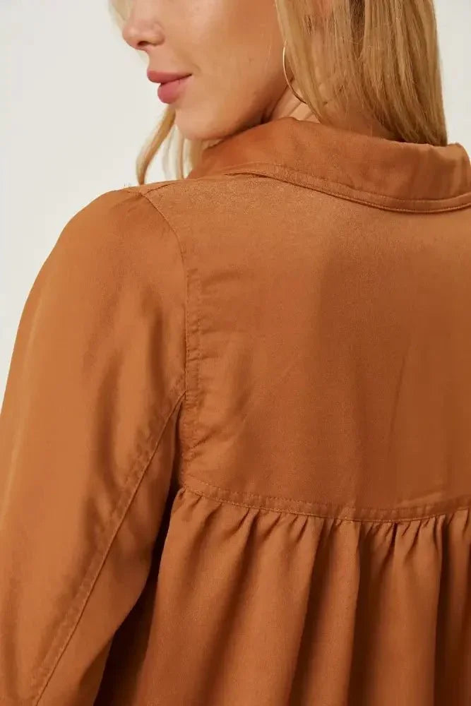 Balloon Sleeve Collared Neck Blouse - Update AvenueTrendsi100101453890421100101453890421aaa98418 - 5098 - 4a3c - b804 - acccfd25bb51 - MaxKhaki