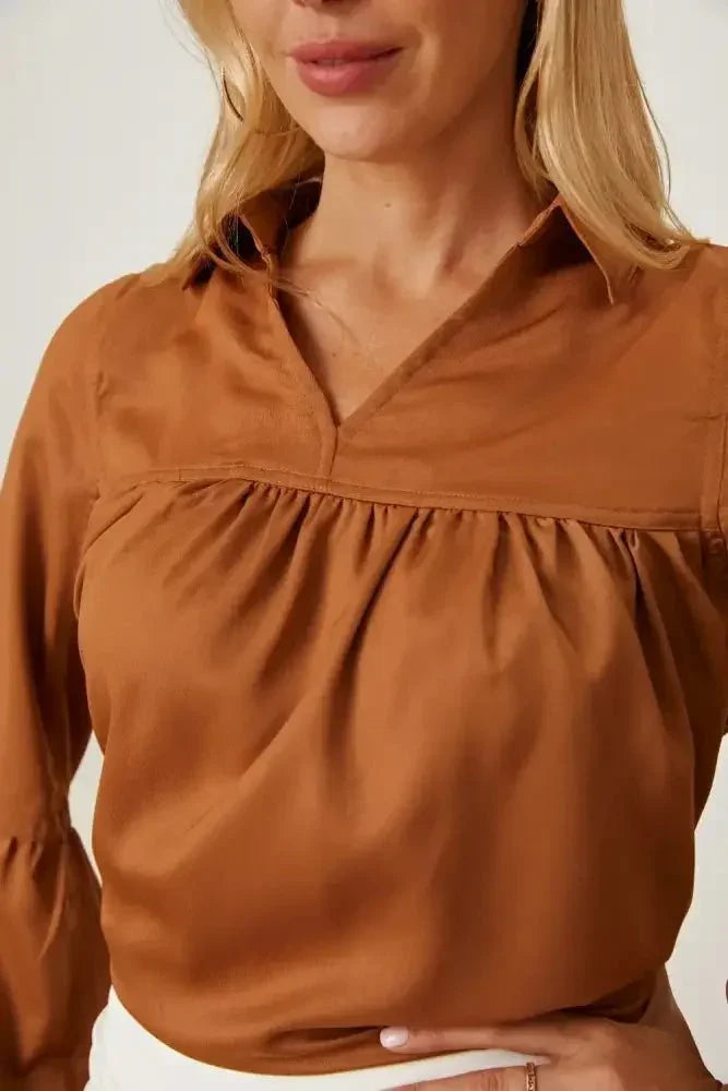 Balloon Sleeve Collared Neck Blouse - Update AvenueTrendsi100101453890421100101453890421f83f94ce - 23f4 - 49a9 - b3c0 - f135611bf191 - MaxKhaki