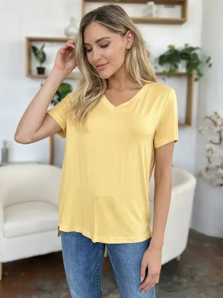 Basic Bae Bamboo Full Size V - Neck High - Low T-Shirt - Update AvenueT-ShirtsTrendsi100100251271913100100251271913d51b7e21 - ee9b - 4fbc - bee9 - 4c6e391a99ad - MaxYellow