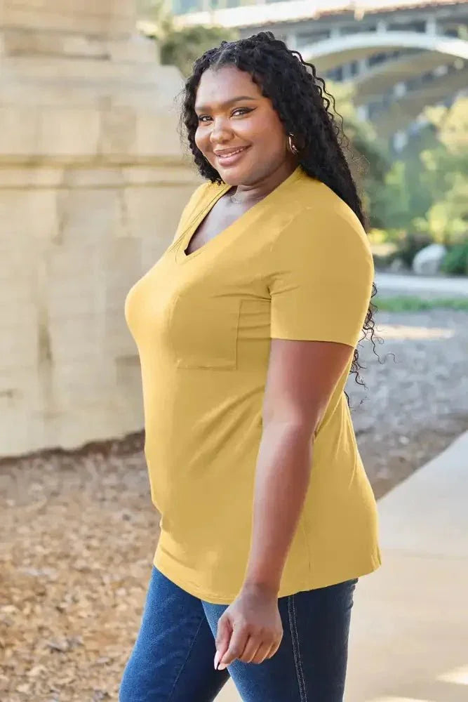 Basic Bae Bamboo Full Size V - Neck Short Sleeve T-Shirt - Update AvenueT-ShirtsTrendsi1001005234219751001005234219755072d7de - 3eb6 - 4aa6 - 90f3 - 4488ff24c3c3 - MaxYellow