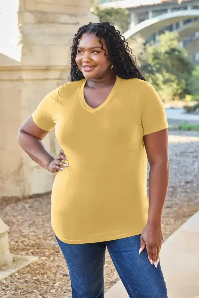 Basic Bae Bamboo Full Size V - Neck Short Sleeve T-Shirt - Update AvenueT-ShirtsTrendsi10010052342197510010052342197570a27786 - aeba - 4b63 - 8ef8 - 357bc5931e4c - MaxYellow
