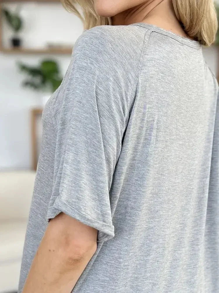 Basic Bae Full Size Bamboo Slit V - Neck Short Sleeve T-Shirt - Update AvenueT-ShirtsTrendsi1001007350113341001007350113347a593682 - ebc0 - 4244 - b883 - 9e39d002c3c9 - MaxGray