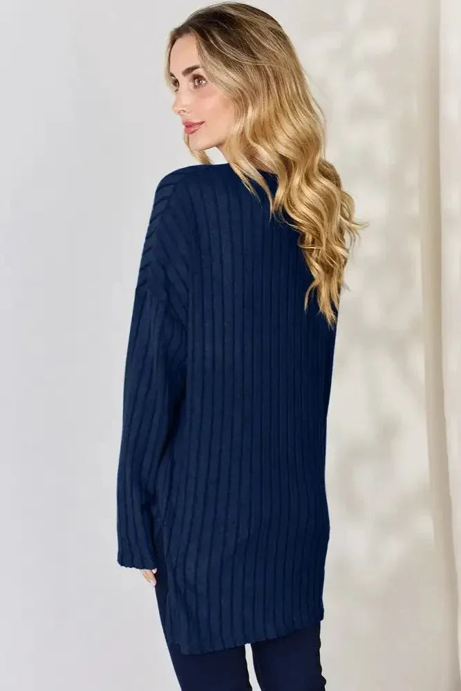Basic Bae Full Size Ribbed Half Button Long Sleeve High - Low T-Shirt - Update AvenueT-ShirtsTrendsi100101401233141100101401233141623dfccb - 5fb7 - 4649 - 8ab1 - b63dac0661ea - MaxDark Blue