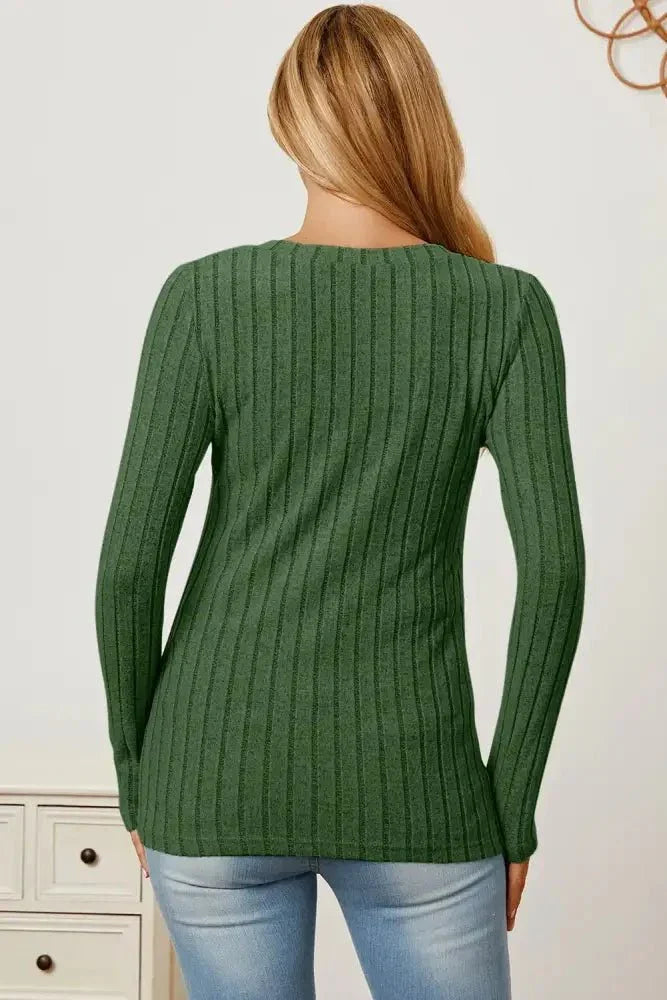 Basic Bae Full Size Ribbed V - Neck Long Sleeve T-Shirt - Update AvenueT-ShirtsTrendsi1001017921801161001017921801164e5c2a6b - 877e - 4334 - b98a - 8199bda52e71 - MaxGreen