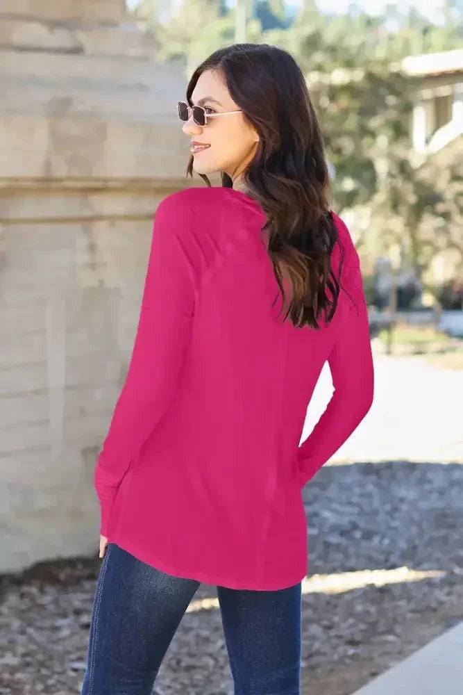 Basic Bae Full Size Round Neck Long Sleeve T-Shirt - Update AvenueT-ShirtsTrendsi10010194196658110010194196658109e7971d82834539a5bccfe357d8ff37 - MaxHot Pink