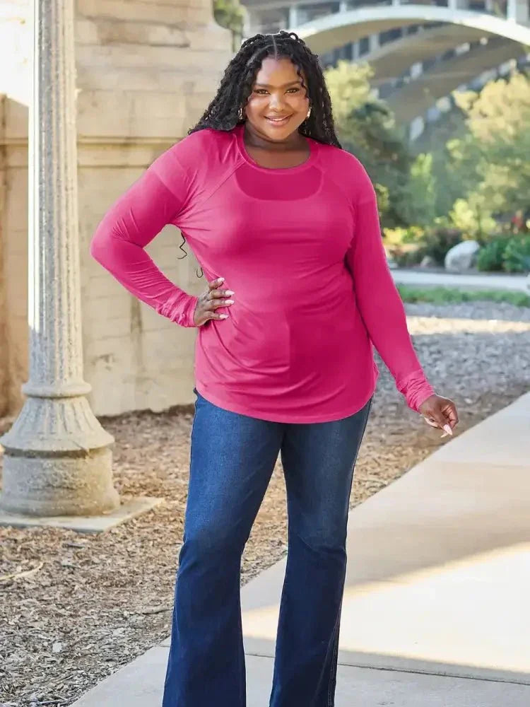 Basic Bae Full Size Round Neck Long Sleeve T-Shirt - Update AvenueT-ShirtsTrendsi100101941966581100101941966581d71823749cd84ae2affccc3787ccfceb - MaxHot Pink