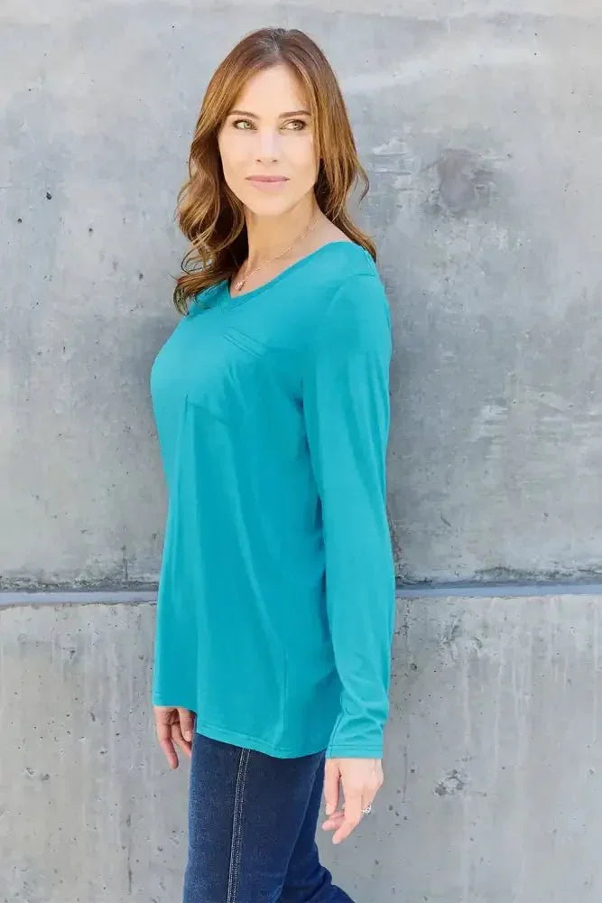 Basic Bae Full Size V - Neck Long Sleeve Top - Update AvenueT-ShirtsTrendsi1001016671409501001016671409505cfe7fd1 - c8d6 - 4606 - 8019 - b29f9cb9e8b7 - MaxCerulean