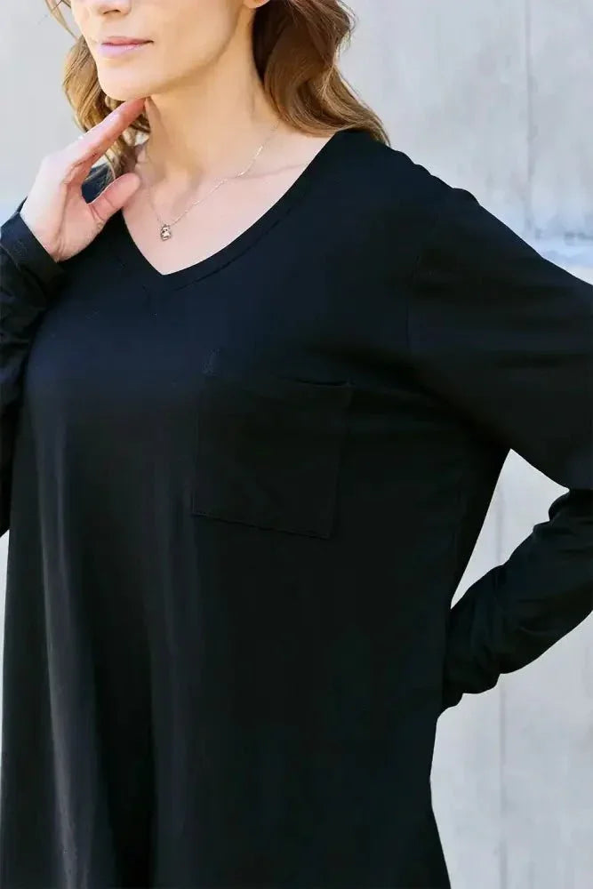 Basic Bae Full Size V - Neck Long Sleeve Top - Update AvenueT-ShirtsTrendsi1001016671411351001016671411354767d0b5 - be1a - 4853 - 9070 - 7e120c19db67 - MaxBlack