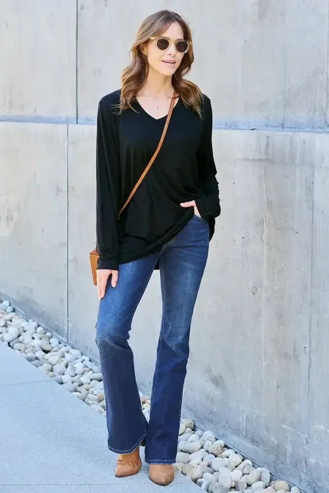 Basic Bae Full Size V - Neck Long Sleeve Top - Update AvenueT-ShirtsTrendsi1001016671411351001016671411358f290910 - d9d9 - 4e96 - a467 - 792a4e2078e9 - MaxBlack