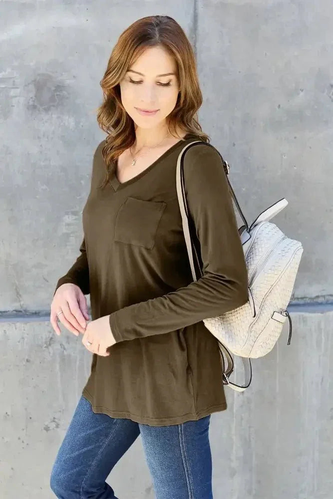 Basic Bae Full Size V - Neck Long Sleeve Top - Update AvenueT-ShirtsTrendsi100101667147733100101667147733db6e7def - 644f - 4e5c - b5e9 - dc3647237be3 - MaxMocha