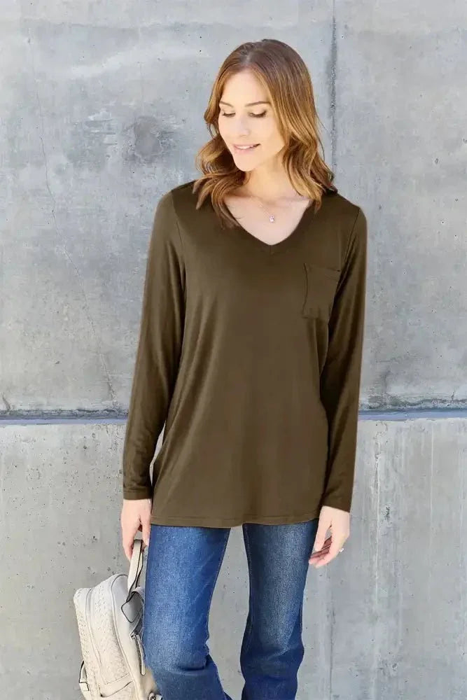 Basic Bae Full Size V - Neck Long Sleeve Top - Update AvenueT-ShirtsTrendsi1001016671477331001016671477334fa81db7 - f41f - 4305 - 9497 - e4b93b1ce86f - MaxMocha