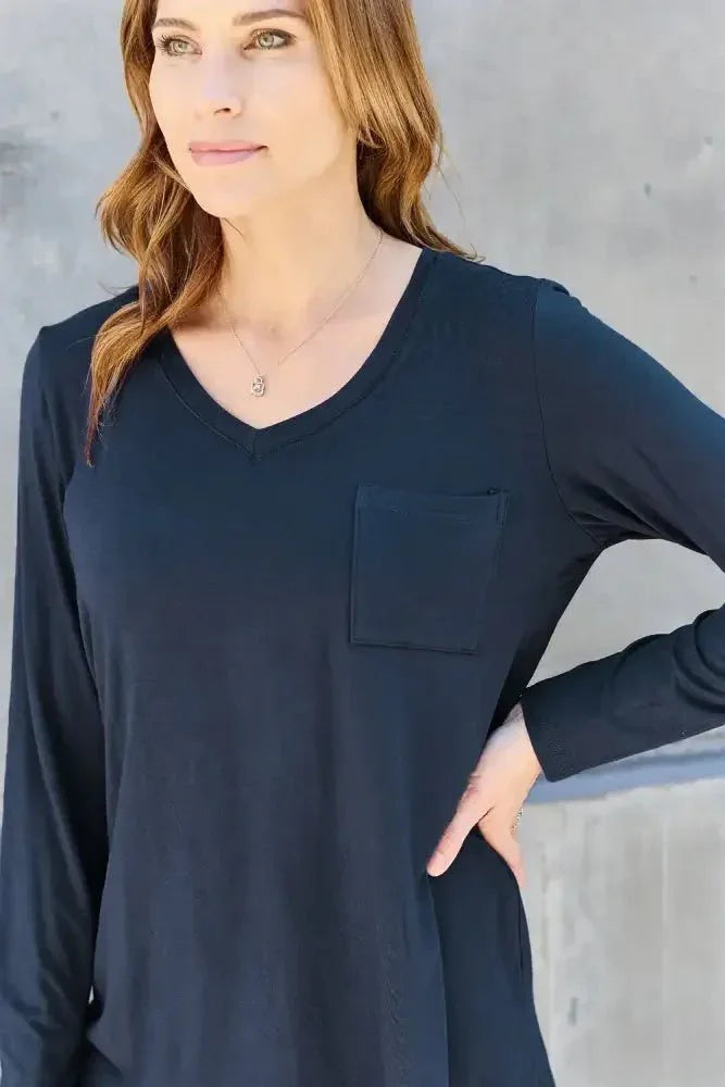 Basic Bae Full Size V - Neck Long Sleeve Top - Update AvenueT-ShirtsTrendsi1001016671494231001016671494236d463b34 - 6a25 - 4a19 - bbeb - e20bf0e651e4 - MaxDark Blue