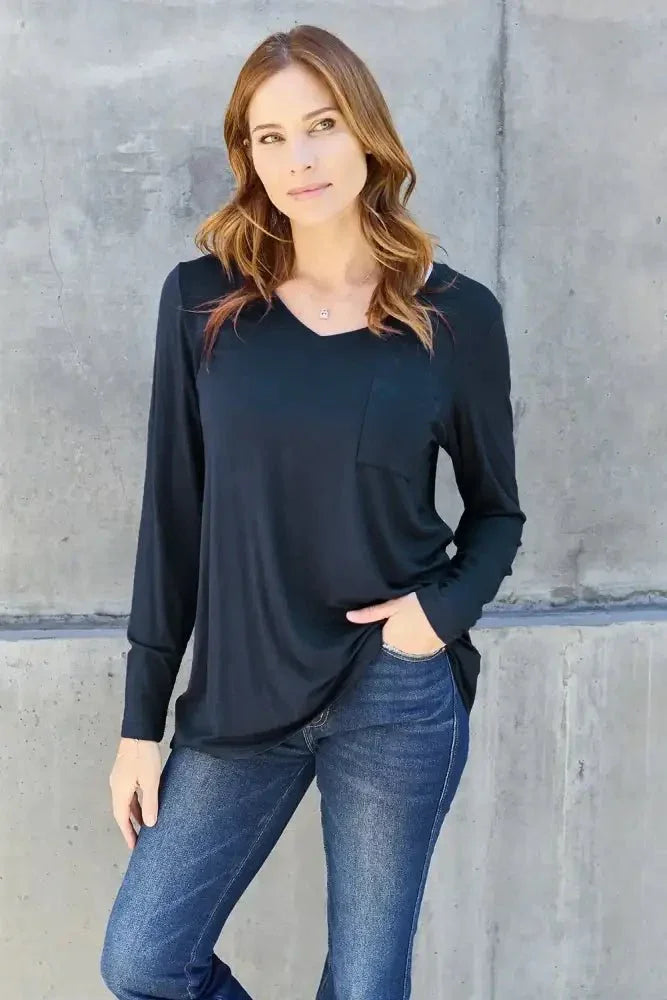 Basic Bae Full Size V - Neck Long Sleeve Top - Update AvenueT-ShirtsTrendsi10010166714942310010166714942310e6aec4 - 9efa - 491a - 8a78 - 796867698686 - MaxDark Blue