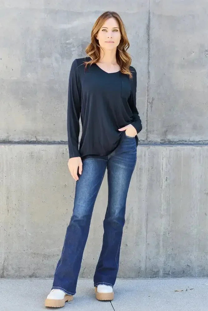 Basic Bae Full Size V - Neck Long Sleeve Top - Update AvenueT-ShirtsTrendsi1001016671494231001016671494233d2c8366 - 8da6 - 4e3b - 86f0 - 6a9f4c7957fd - MaxDark Blue
