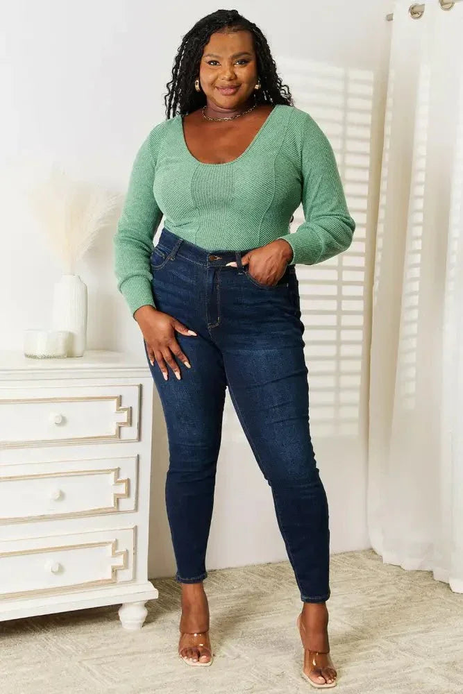 Basic Bae Scoop Neck Long Sleeve Top - Update AvenueTrendsi10010145613424810010145613424889a71ea88f144e8f86d194807f33e080 - MaxGreen