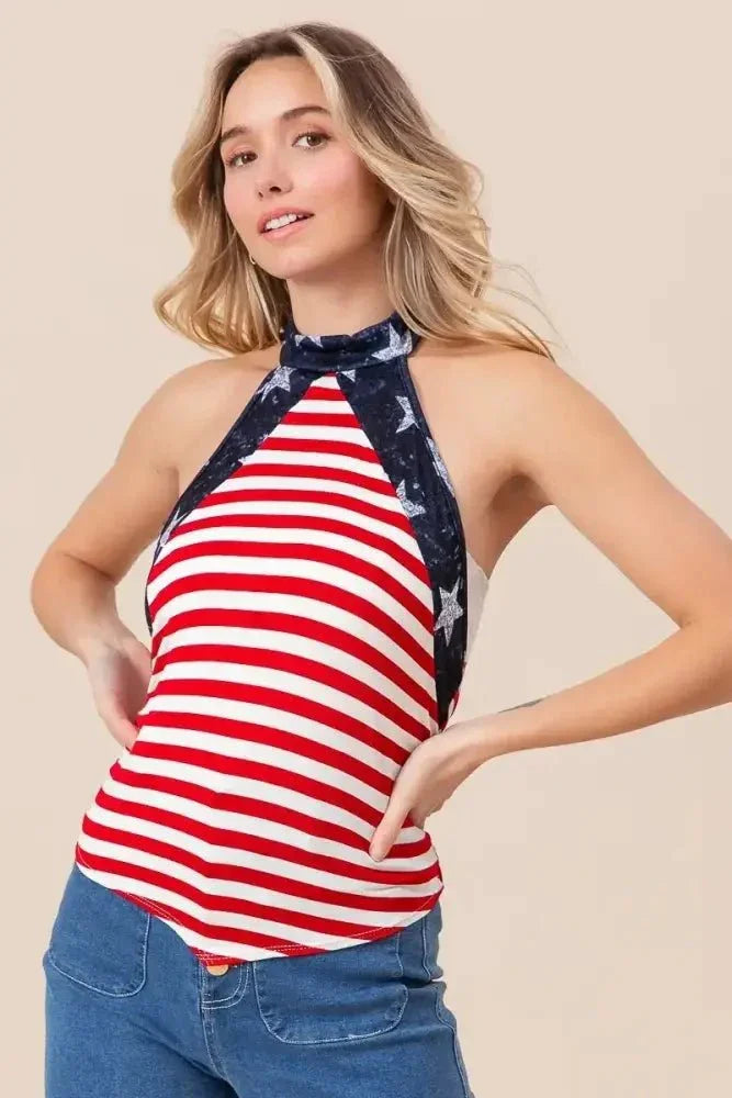 BiBi Stripe Jersey with Star Halter Neck with Tie Back - Update AvenueTrendsi1001008097110151001008097110154e9cf58b422048228b7a5c92a0e42c02 - Max - OriginRED/IVORY