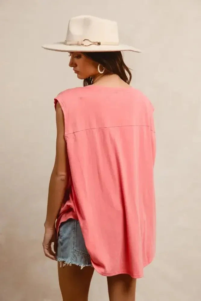 BiBi Washed Jersey With Usa Patched Raw Cut Edge Detail - Update AvenueT-ShirtsTrendsi100100059201496100100059201496049da230102740e48de72b96a5d5a347 - Max - OriginCORAL/DENIM