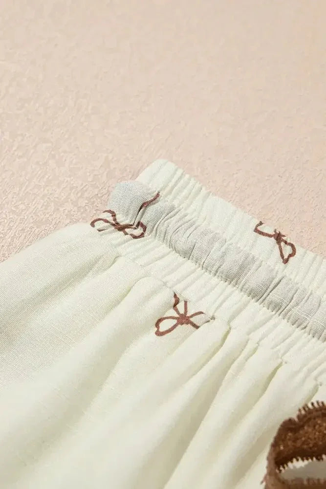 Bow Print Lace Drawstring Casual Shorts - Update AvenueBoho VibesTrendsi10010078106091710010078106091713dd8688 - ac90 - 499c - bf27 - 3ff5cfd141e8 - Max - OriginCream