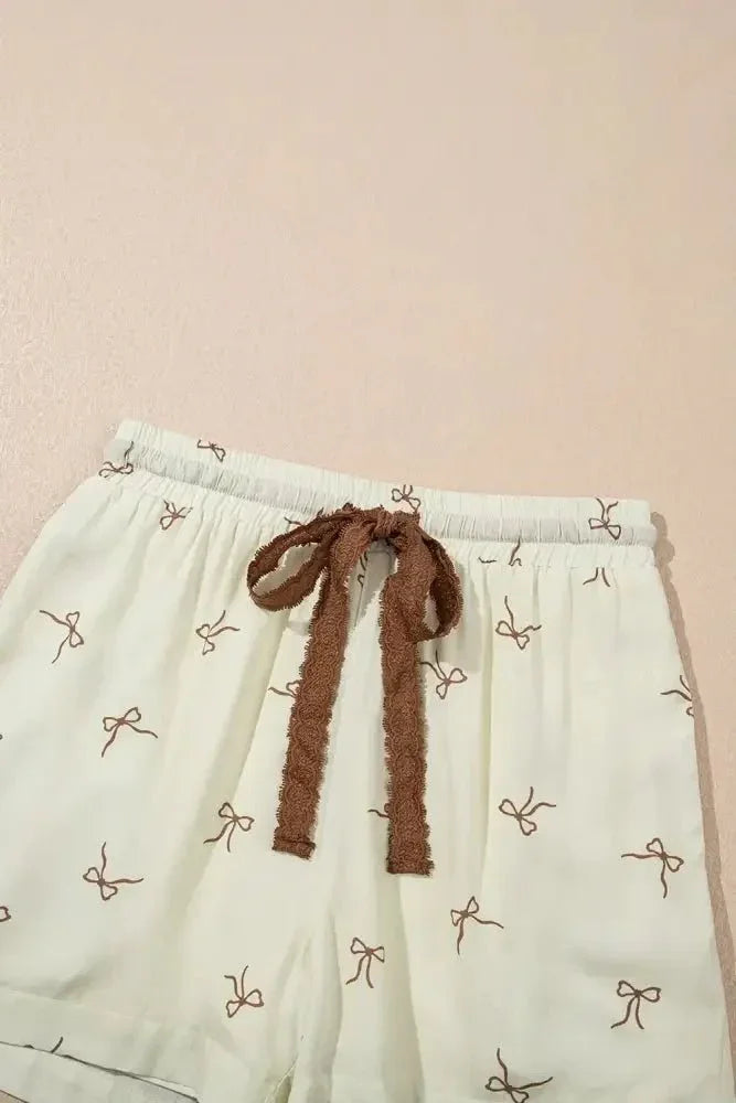 Bow Print Lace Drawstring Casual Shorts - Update AvenueBoho VibesTrendsi10010078106091710010078106091752e71f0e - c758 - 40ea - b6fd - 965a62d7d092 - Max - OriginCream