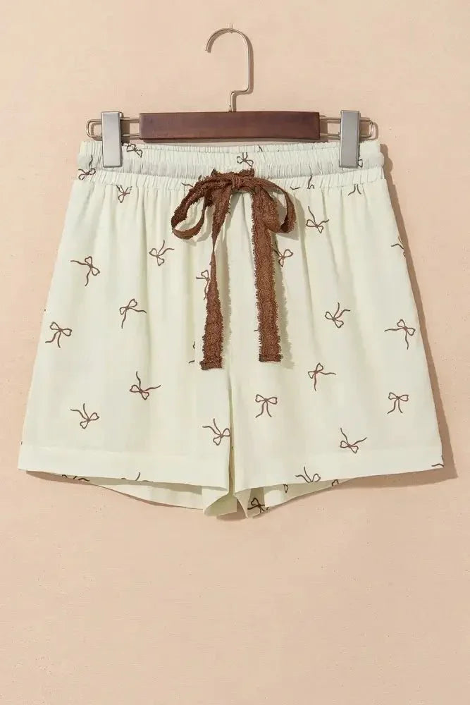 Bow Print Lace Drawstring Casual Shorts - Update AvenueBoho VibesTrendsi1001007810609171001007810609173cd99e44 - 19e5 - 46f8 - 985c - 0caccd729681 - Max - OriginCream