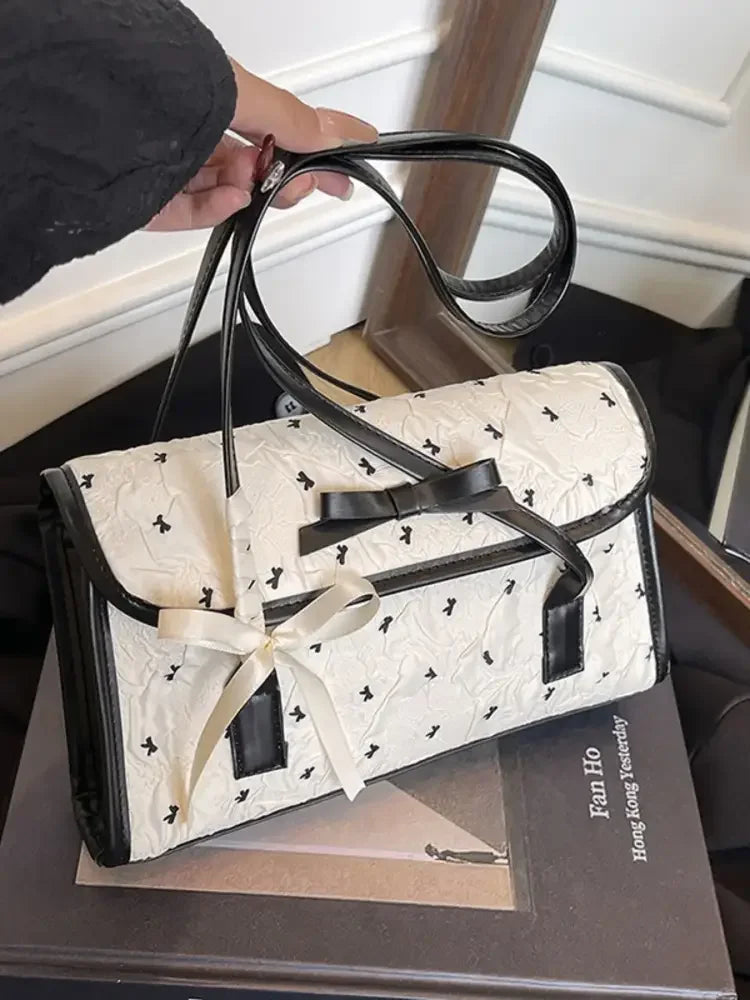 Bow PU Leather Shoulder Bag