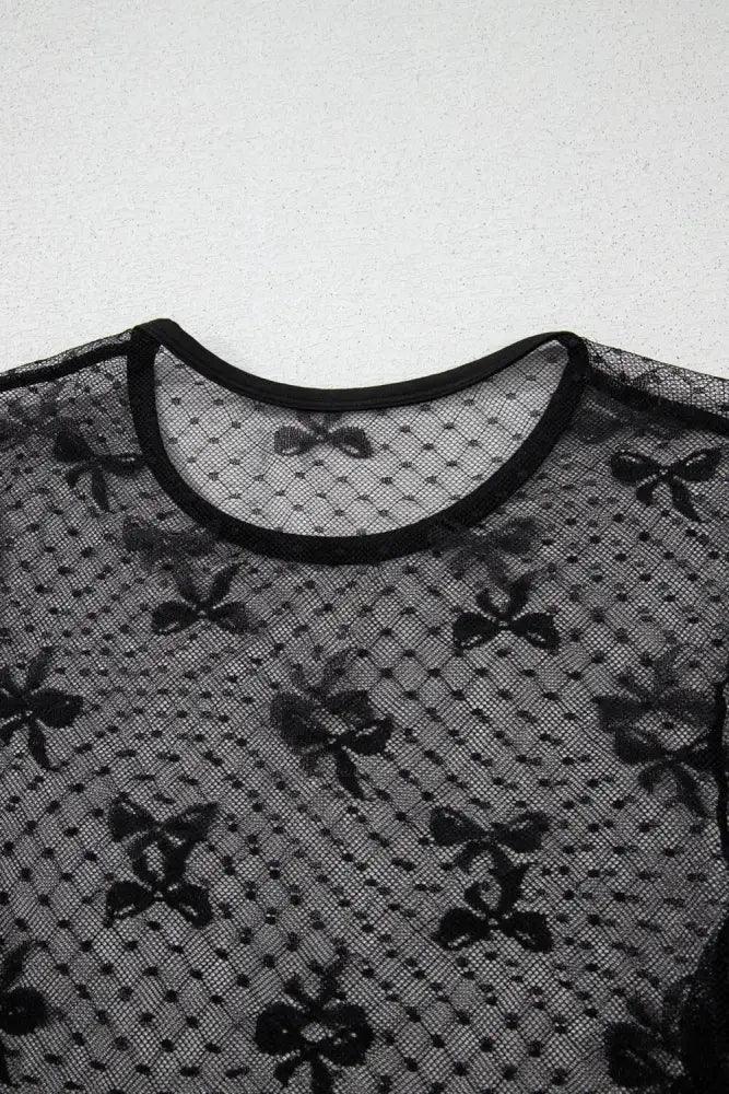 Bow Round Neck Sheer Top - Update AvenueTrendsi1001007927613611001007927613615c7c0742 - 90c5 - 4172 - 8a74 - 51d79a3fa29a - MaxBlack