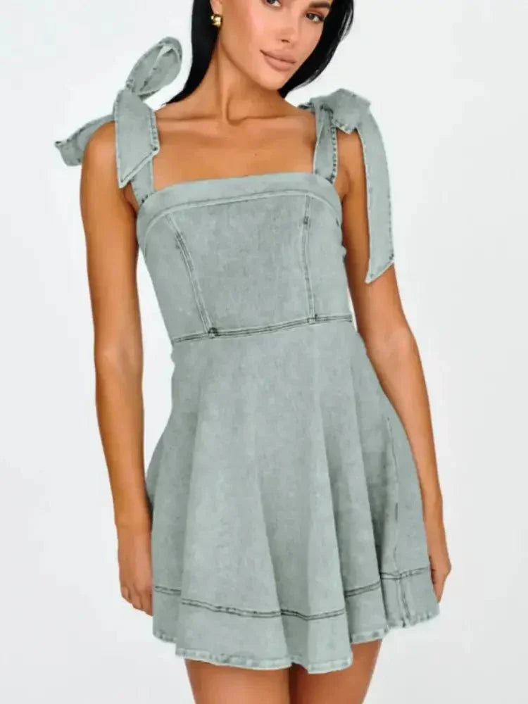 Bow - Shoulder Square Neck Denim Mini Dress - Update AvenueDenim Dresses & SkirtsTrendsi10010062562446610010062562446632137d30a7914138a24b3552910a8dac - Max - OriginLight Blue