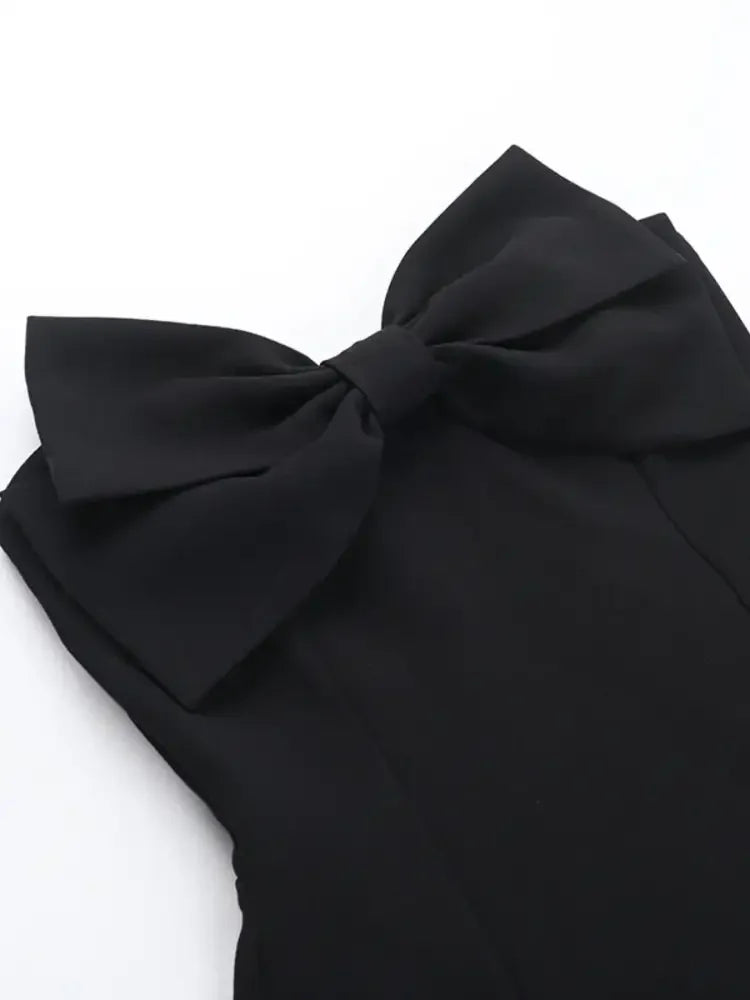 Bow Tube A-Line Mini Dress