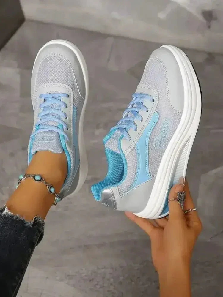 Breathable Lace Up Contrast Mesh Athletic - Update AvenueTrendsi100600934052818100600934052818Breathable Lace Up Contrast Mesh AthleticLight Blue