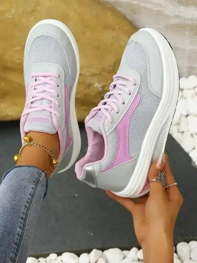 Breathable Lace Up Contrast Mesh Athletic - Update AvenueTrendsi100600934059739100600934059739Breathable Lace Up Contrast Mesh AthleticPink